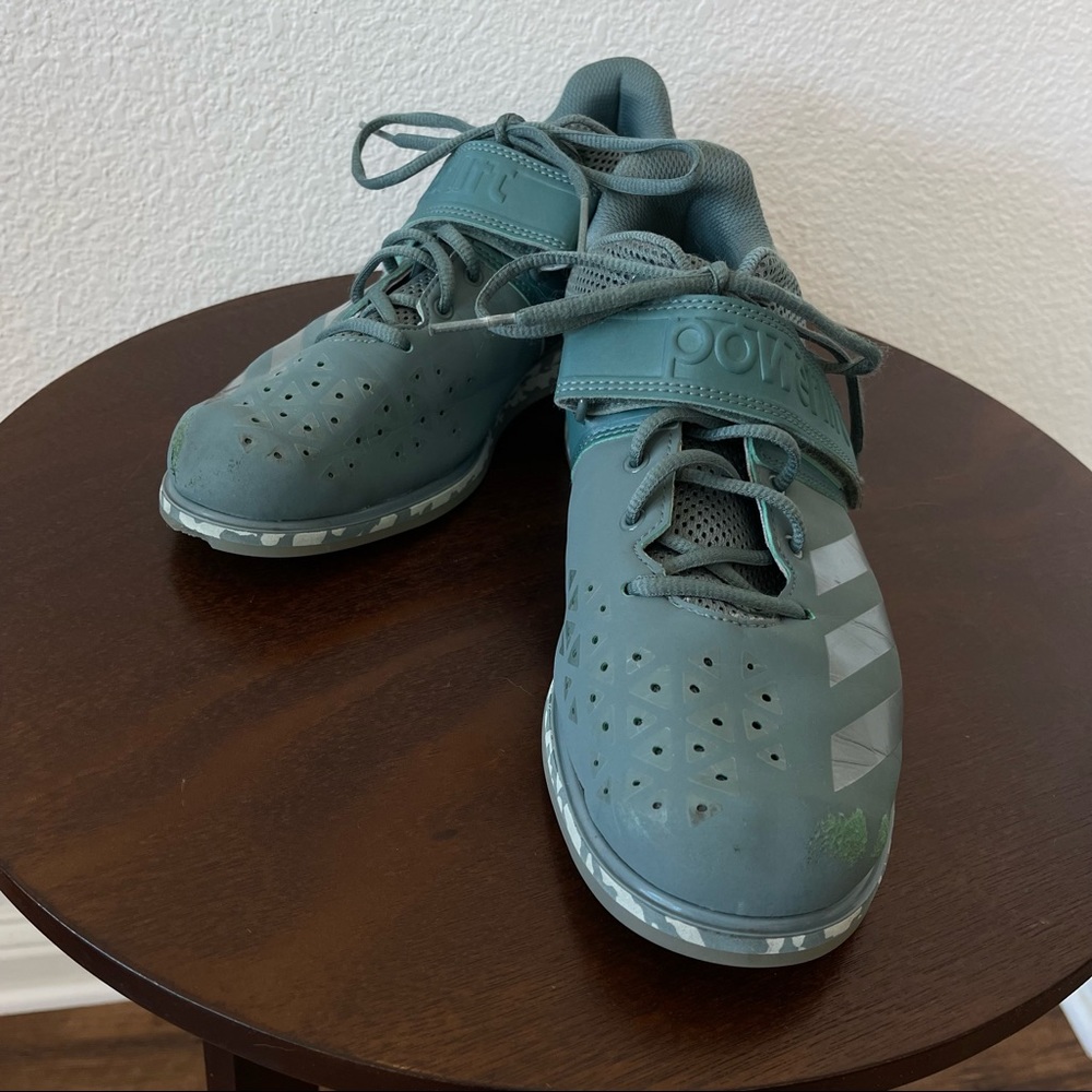 Adidas Powerlift 3.1 Green Ash Weightlifting Gym Shoes Size 10 Mens